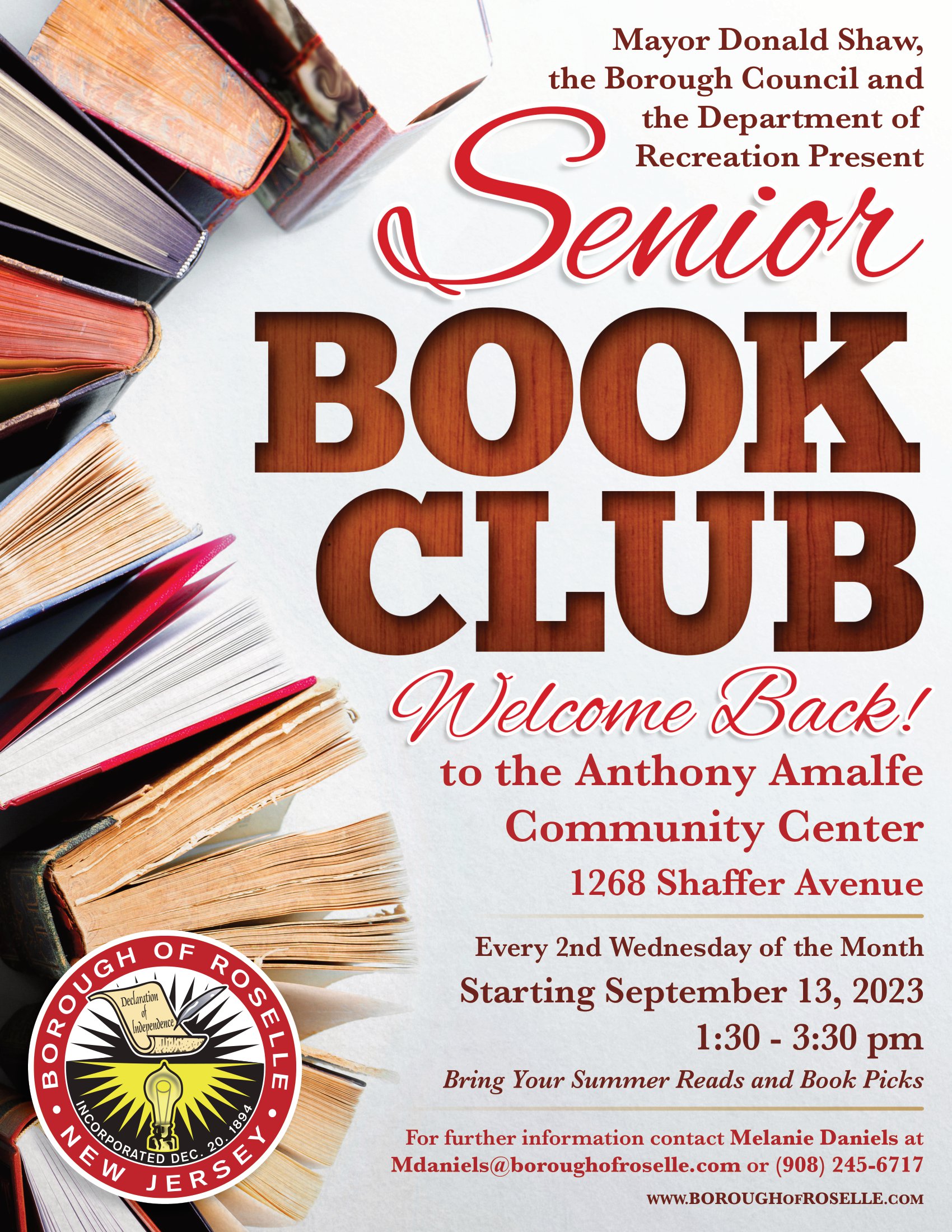 2023 Senior Book Club flyer v2